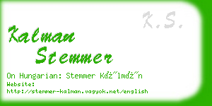 kalman stemmer business card